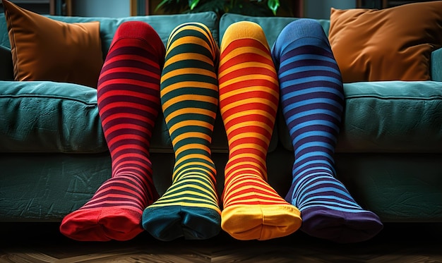 calcetines multicolores papel tapiz HD 8K Imagen fotográfica de stock