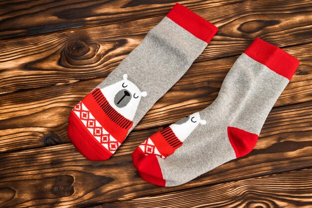 Calcetines con patrones de oso polar