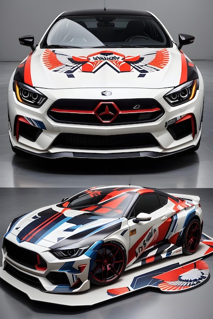 Foto calcomanías de pintura diseñadas para coches deportivos