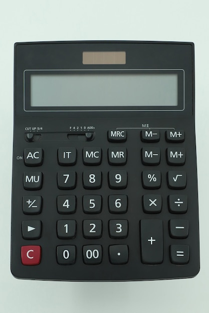 Calculadora isolada em fundo branco Calculadora digital de fundo branco isolado