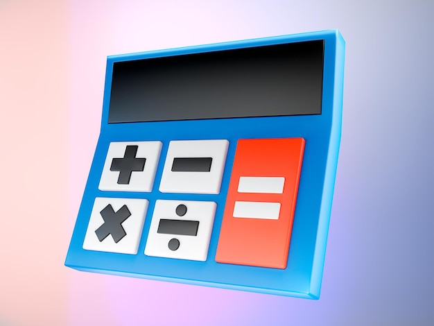 calculadora modelo 3d con botones