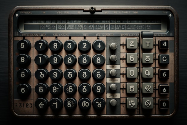 una calculadora con números en la pantalla que simbolizan el presupuesto y la planificación financiera