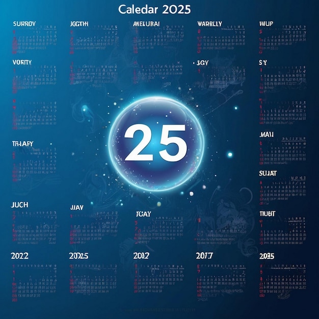 Un calendario con el año 2025 en él Imagen Premium generada con IA