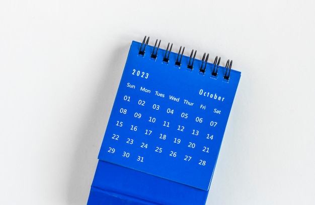 Calendário de desktop para outubro de 2023 Calendário para planejar cada dia