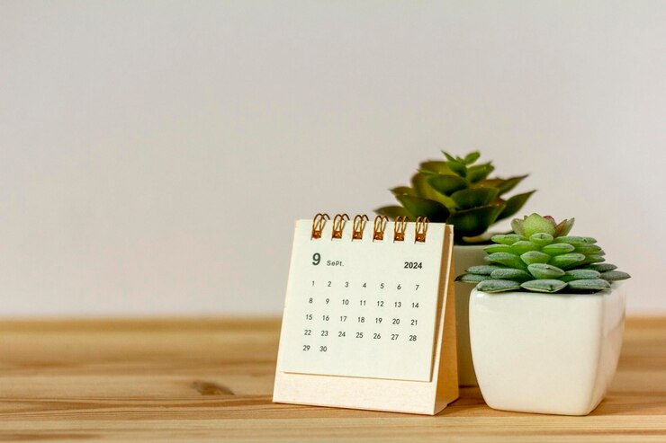 Calendário de secretária para setembro Calendario de escritório para planejar e gerenciar cada data