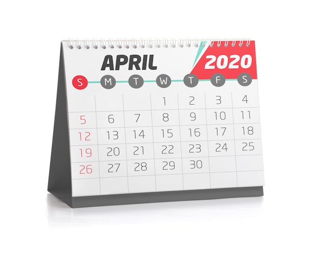 Calendário do Escritório Abril de 2020