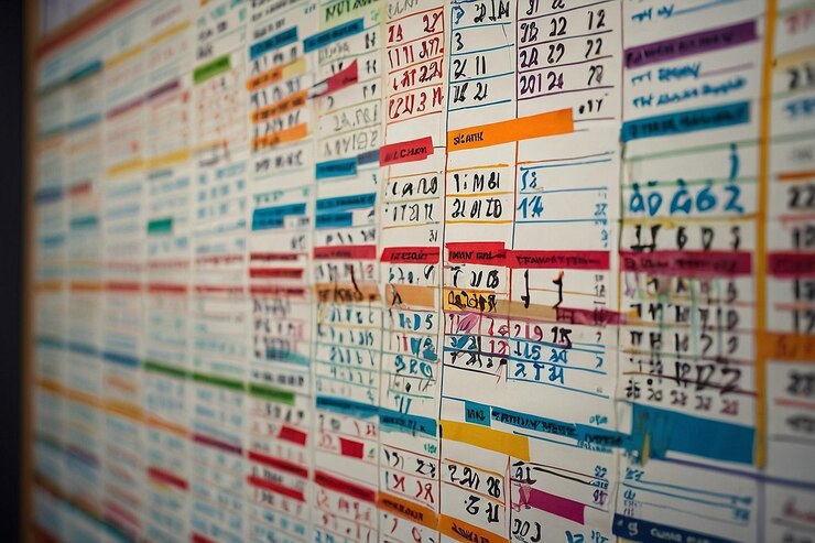 Foto calendario con eventos escolares