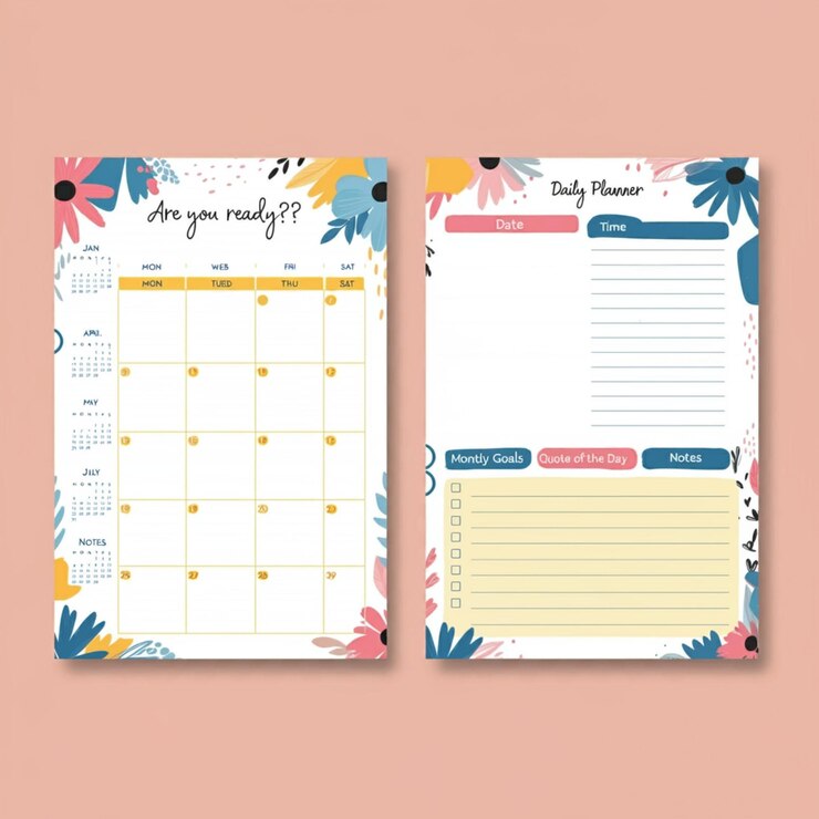 Foto un calendario con un patrón de flores y un mensaje que dice papá tu padre será tu día