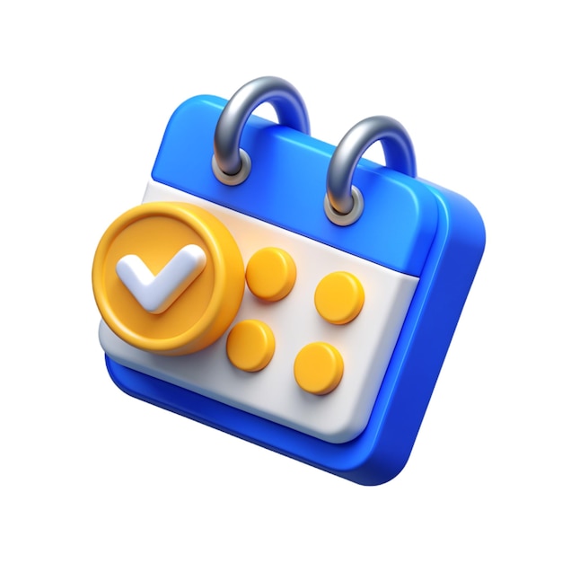 Calendario png en 3D