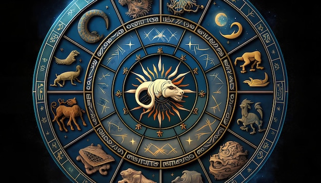 Un calendario con los signos del zodiaco
