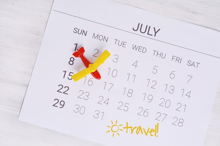 Foto calendario de verano.