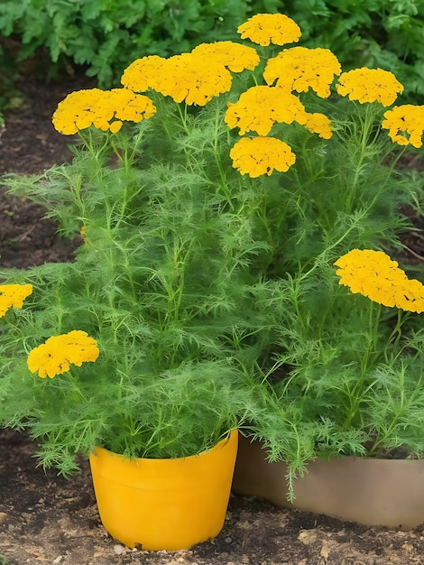 Caléndula en el jardín