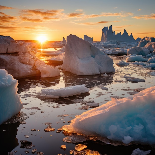 El calentamiento global y el derretimiento de los glaciares