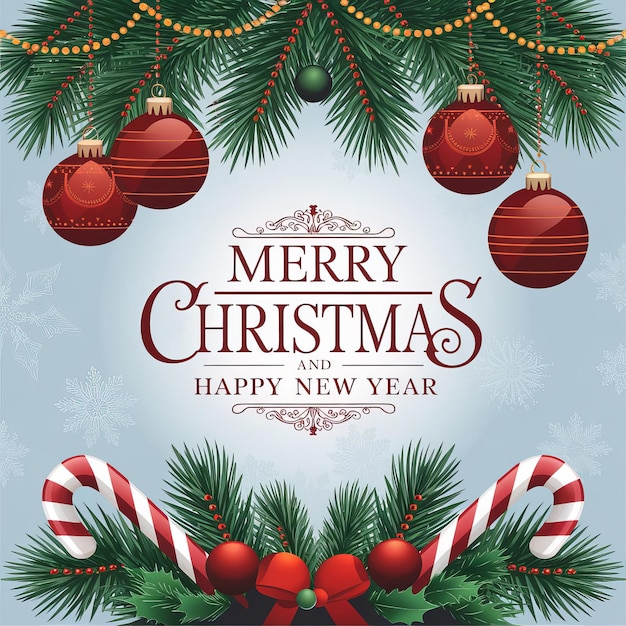 una cálida y festiva tarjeta de felicitación de Navidad