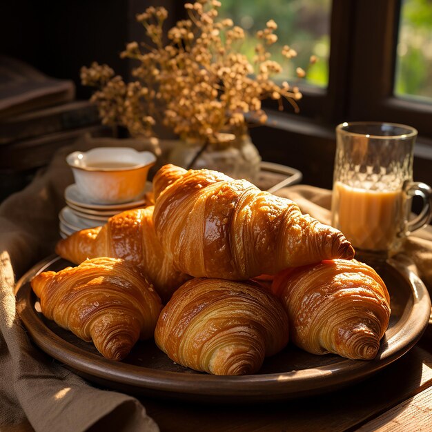 La calidez de los croissants franceses