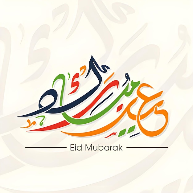 La caligrafía de Eid Mubarak