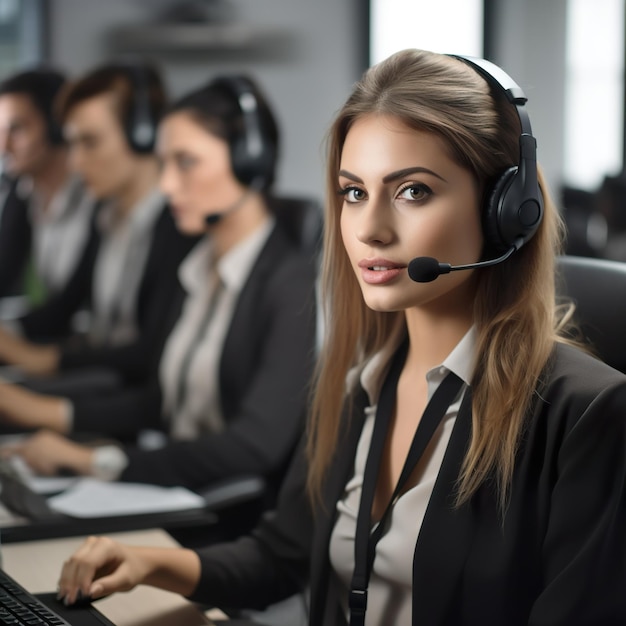 Call-Center-Berufsfrau