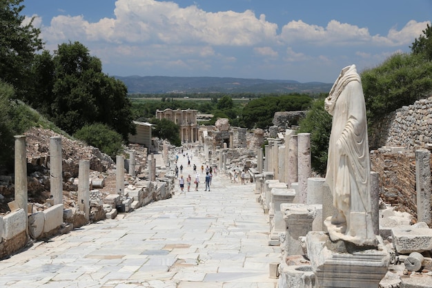 Calle antigua en la ciudad antigua de Éfeso