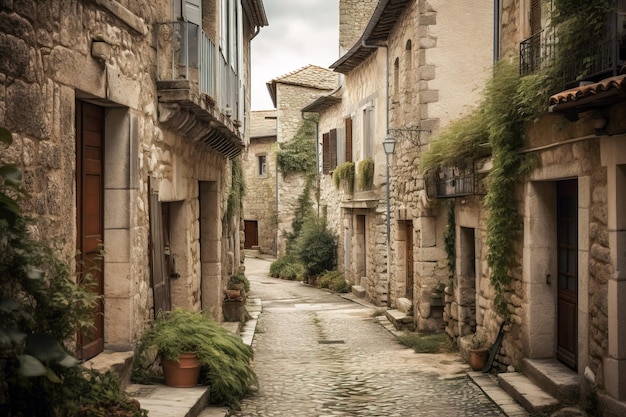 Calle antigua IA generativa