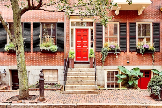 Calle en el barrio de Beacon Hill Boston