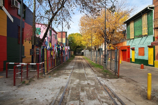 La calle en el barrio de La Boca de Buenos Aires, Argentina