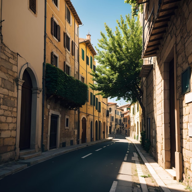 calle en el casco antiguo de Italia