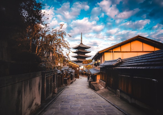 Calle del casco antiguo de Japón