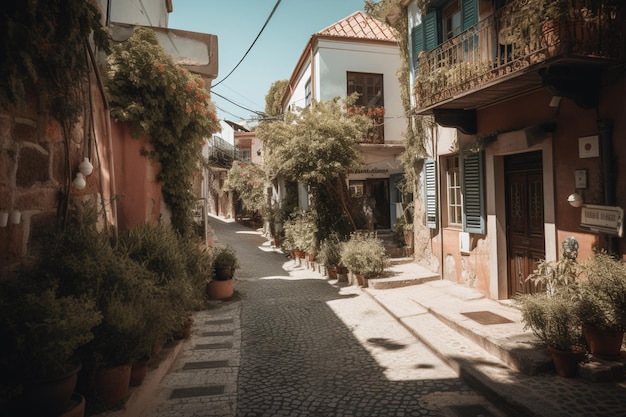 Una calle en el casco antiguo de plovdiv