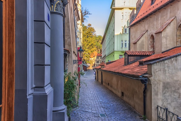Calle Cervena en el gueto judío de Praga