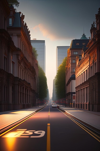 Una calle en la ciudad de Berlín