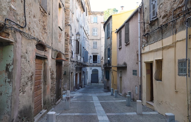 Calle de la ciudad de Córcega Bastia Córcega isla Francia