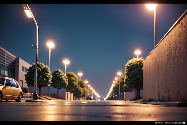 Foto la calle de la ciudad, la línea de tráfico, el cruce de carreteras, las luces de la calle, el fondo del papel tapiz de la ciudad.