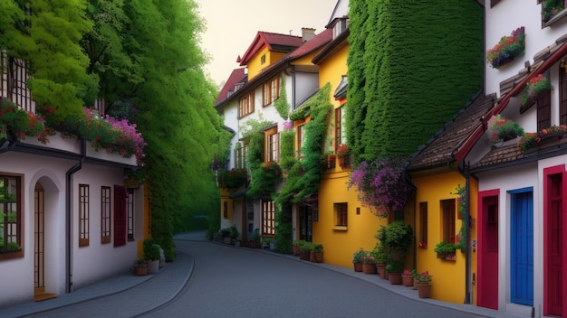 Una calle en la ciudad de lugano