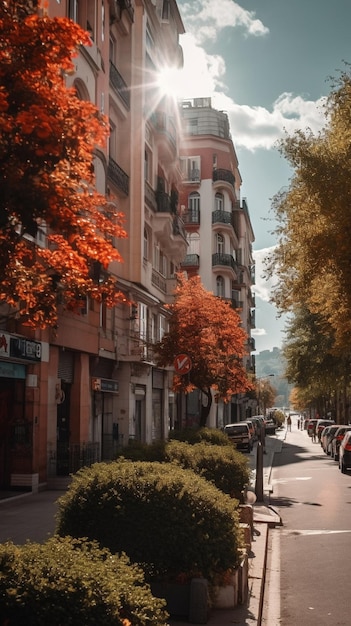 Una calle de la ciudad de madrid