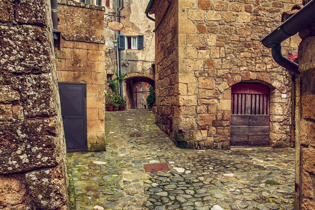 Calle de la ciudad de Sorano