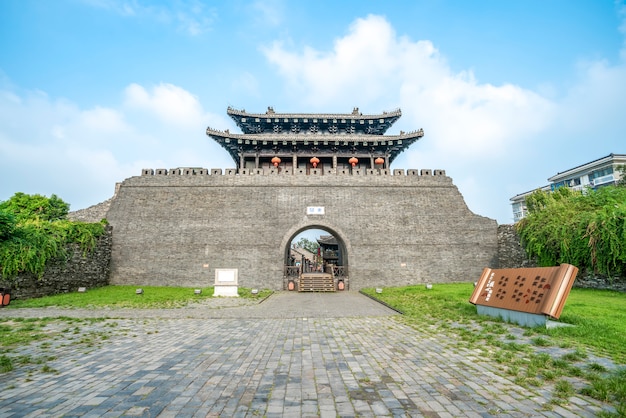 Calle Dongguan, Yangzhou, Zhejiang, China, 07,212018. Yangzhou es un famoso histórico, cultural y