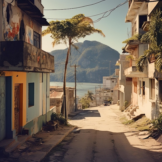 Foto una calle con un edificio que dice 