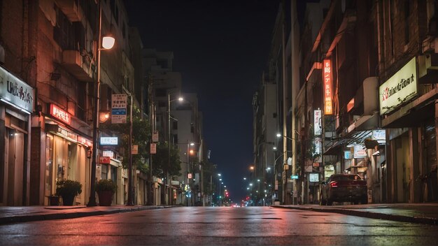 Foto la calle por la noche