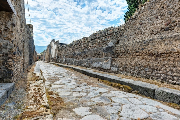 Calle en Pompeya Italia