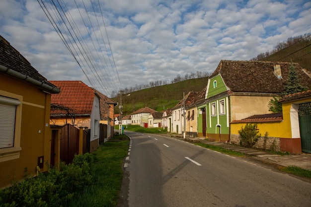 Una calle en el pueblo de plovdiv