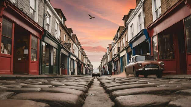 La calle vista desde el suelo