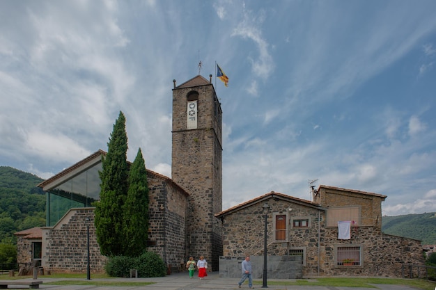 Calles de Castellfollit de la Roca, España.