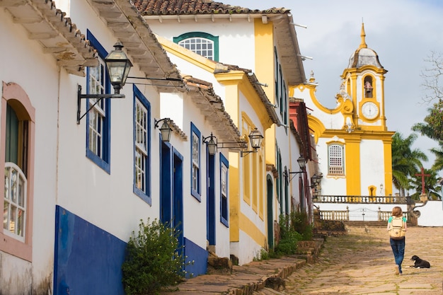 Calles de la ciudad histórica Tiradentes Brasil