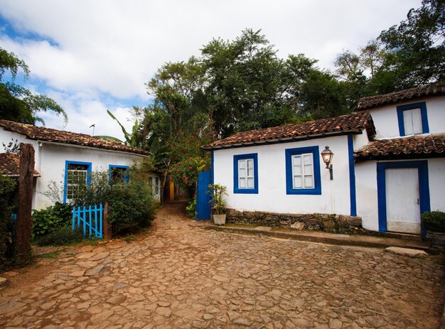 Calles de la famosa ciudad histórica Tiradentes, Minas Gerais, Brasil