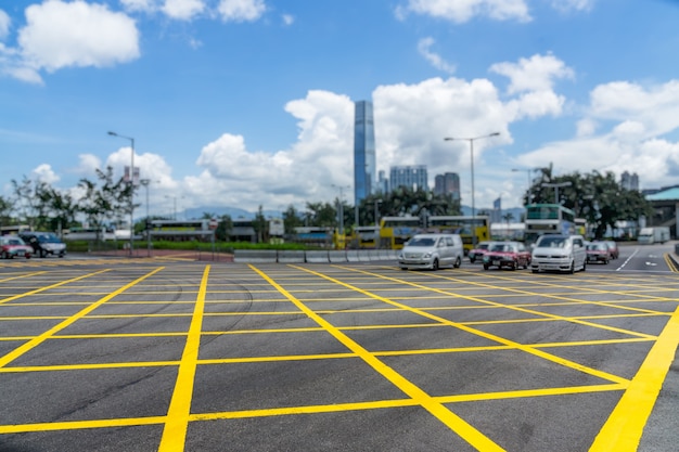 Calles y taxis en Hong Kong