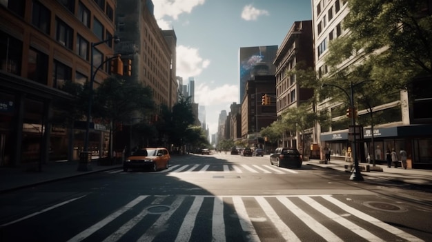 Foto calles transitadas al aire libre o al aire libre con ia generativa