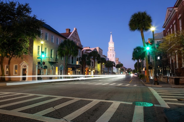 Calles de Uban en el centro de Charleston Carolina del Sur Estados Unidos