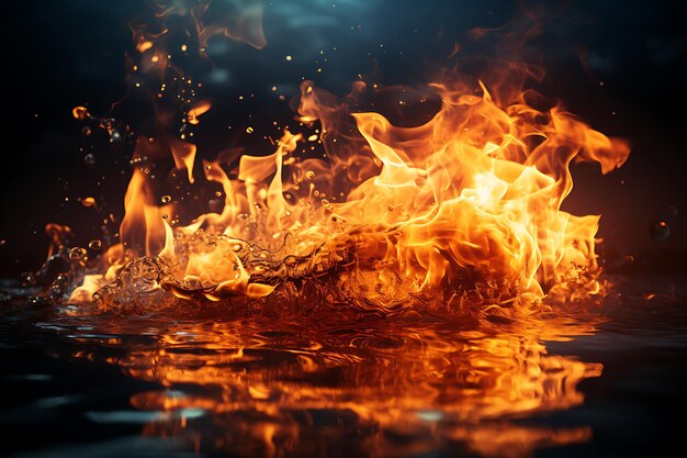 Calor intenso y llamas dinámicas fotos de llamas de fuego