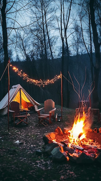 El calor de las sillas y la tienda de campamento