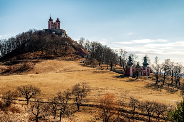 Calvario histórico en la ciudad de Banska Stiavnica Eslovaquia